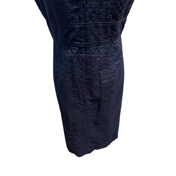 J CREW Navy Blue Cotton Blend Dress Size 10 - Picture 4 of 7